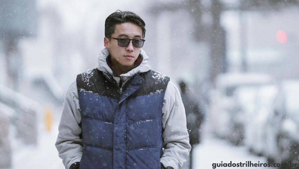 como se vetir na neve