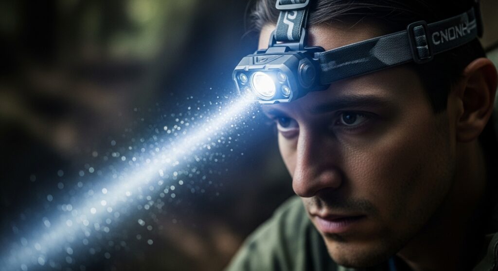 Lanterna Tática de Cabeça