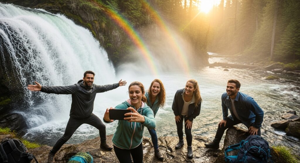 frase para foto na cachoeira