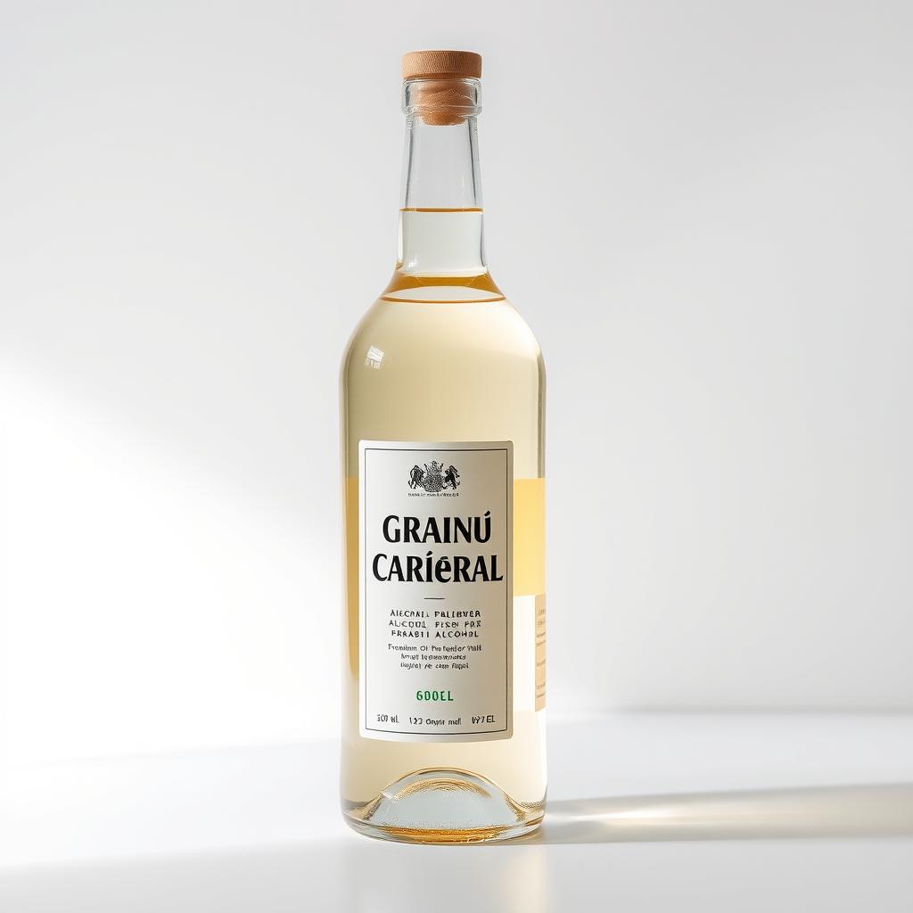 Garrafa de álcool de cereais para base de repelente caseiro
