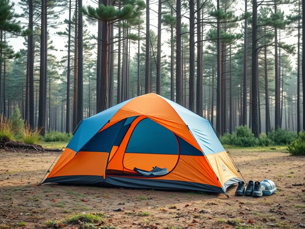 Barraca montada em área de camping: o que levar para um acampamento de 2 dias