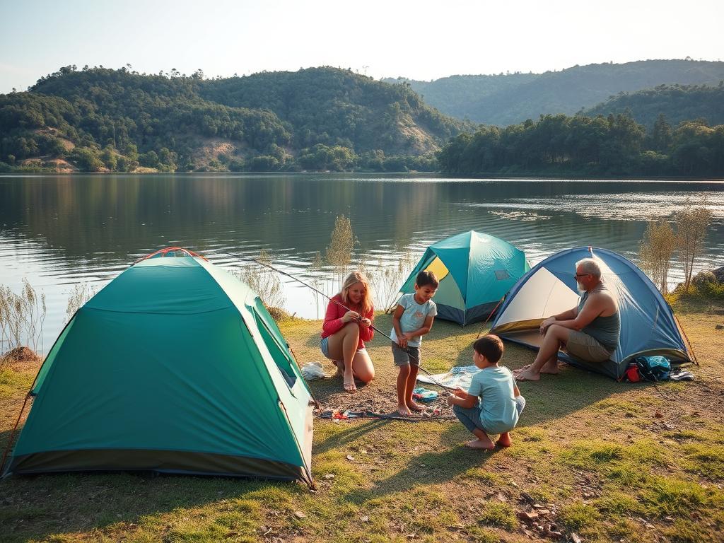 Camping Represa em acampamento para crianças