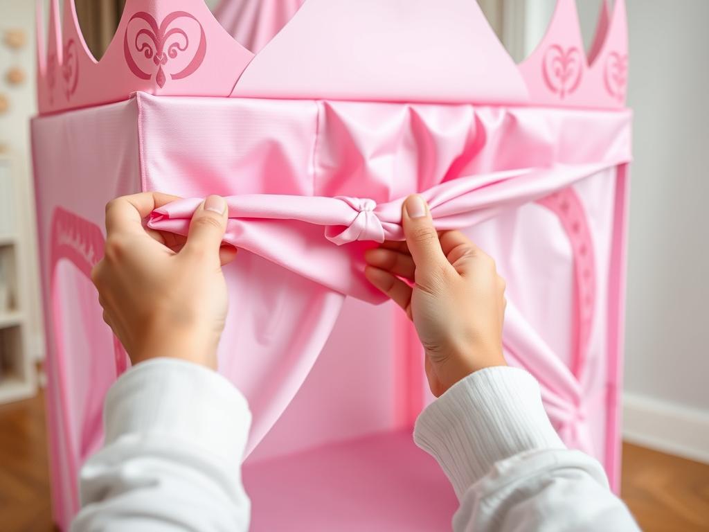Como dobrar barraca infantil princesas - cuidados com detalhes decorativos