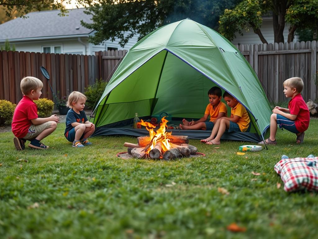 Especialidade arte de acampar - acampamento no quintal