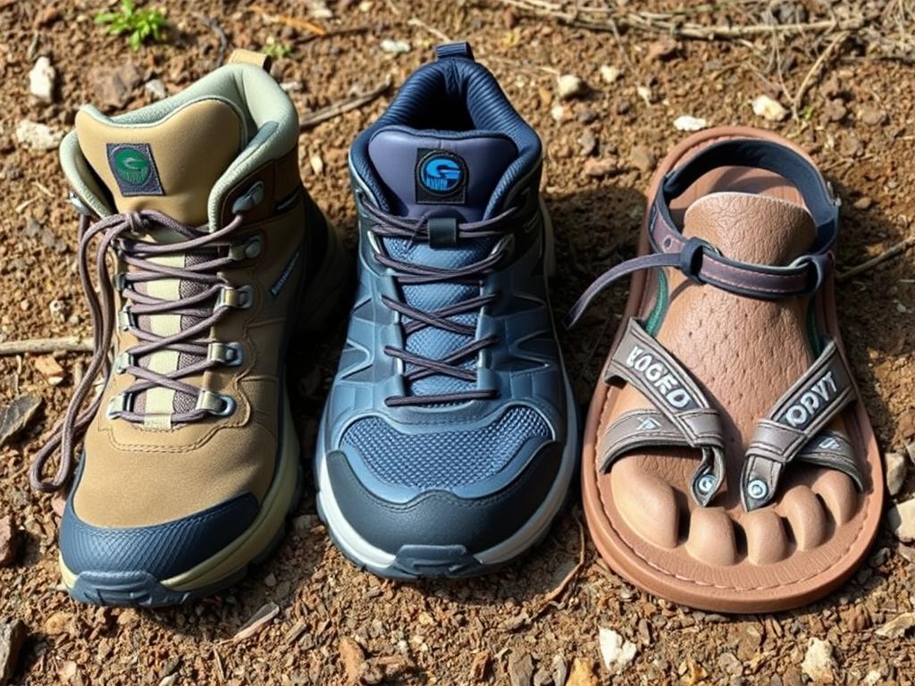 Imagem ilustrativa de calçados para o que levar para um acampamento de 3 dias