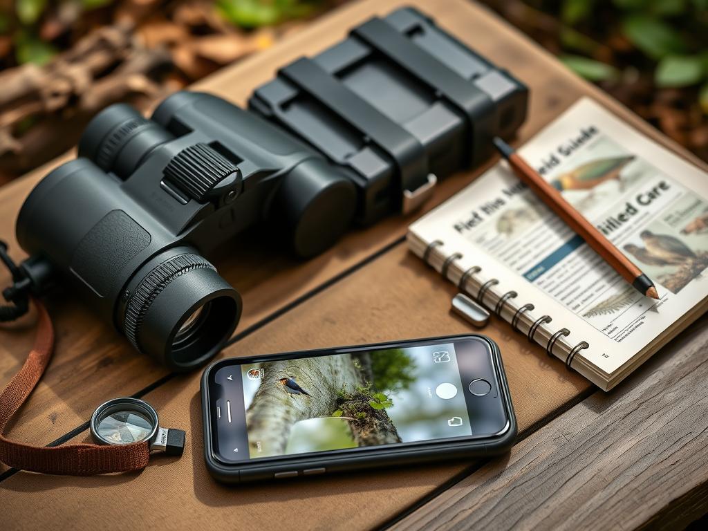 Imagem ilustrativa de equipamentos de observação para o que levar para um acampamento de 3 dias