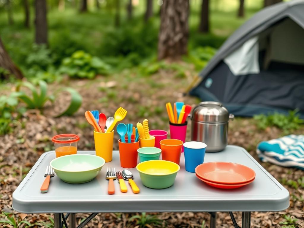 Kit de cozinha para acampamento para crianças