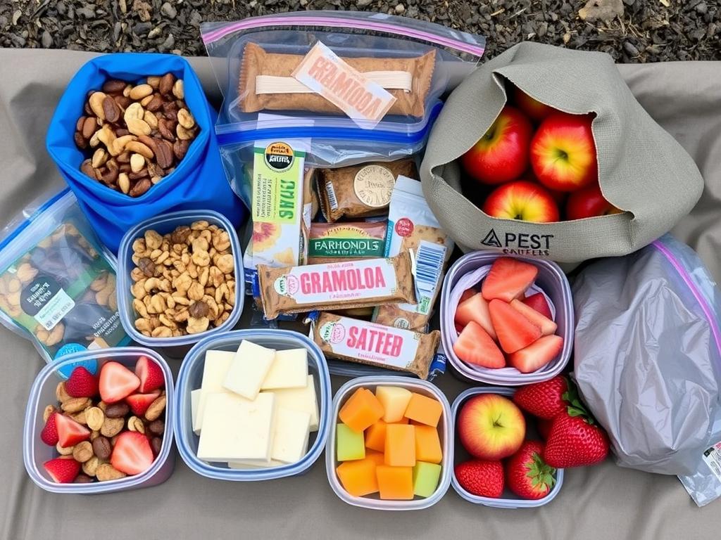 Lanches práticos para acampamento para crianças