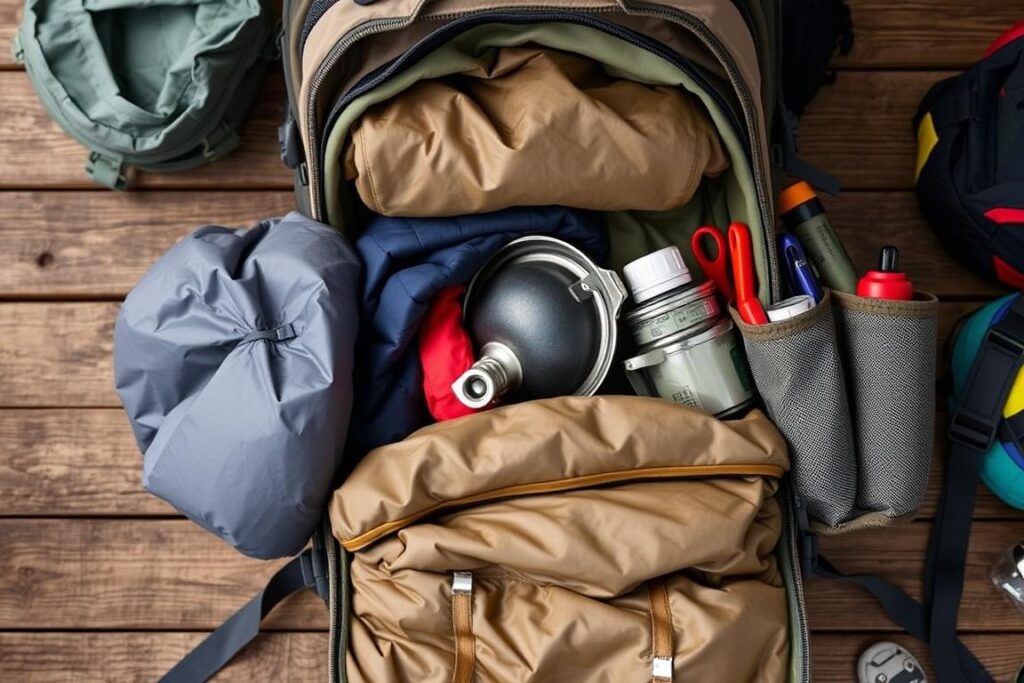 Mochila organizada para acampamento: o que levar para um acampamento de 2 dias
