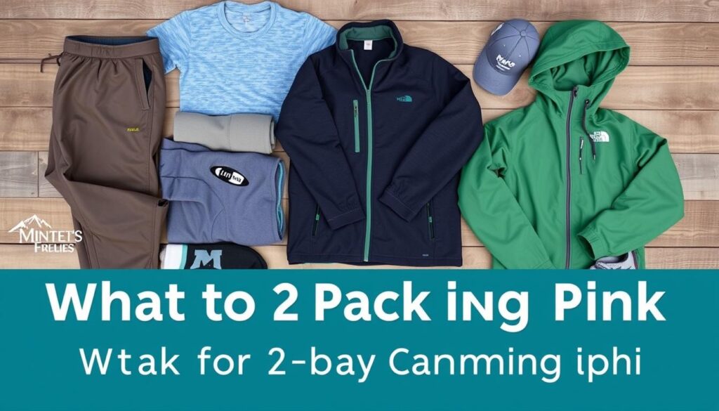 Roupas organizadas para acampamento: o que levar para um acampamento de 2 dias