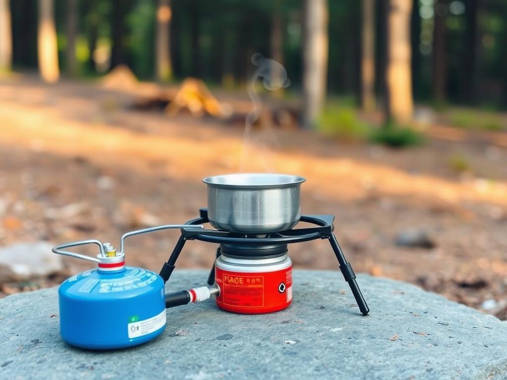 fogareiro portátil para lista de itens para acampamento