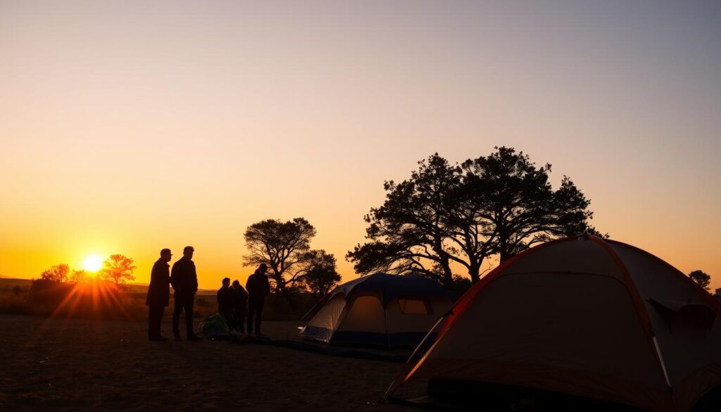 frases de acampamento para o primeiro pôr do sol no acampamento