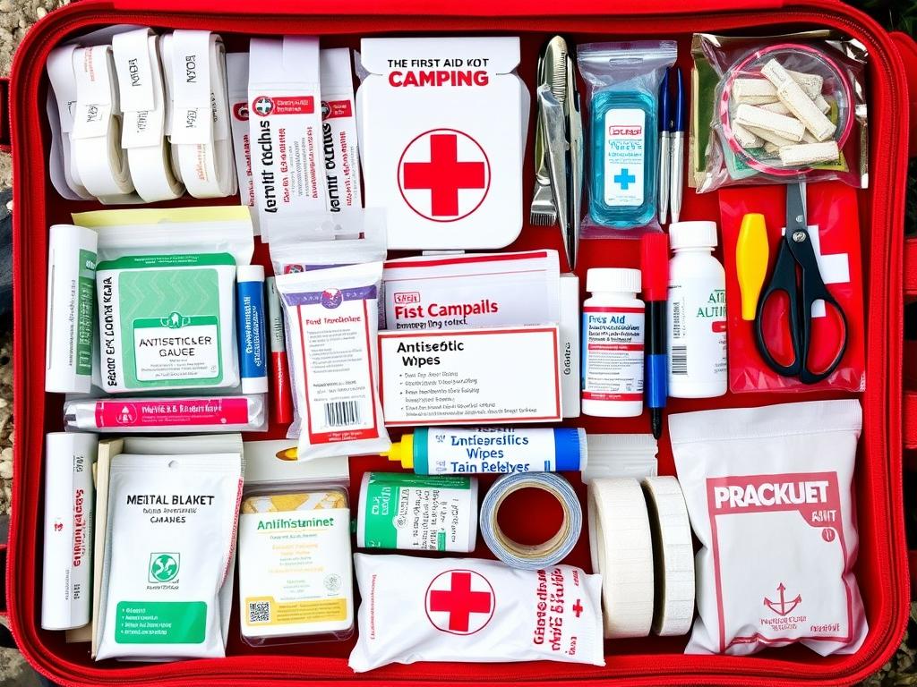 kit de primeiros socorros para lista de itens para acampamento