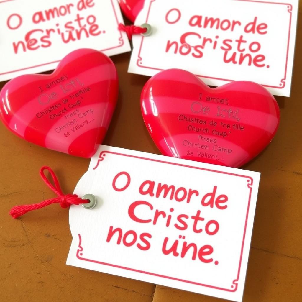 lembrancinhas para acampamento de igreja com bala de amor