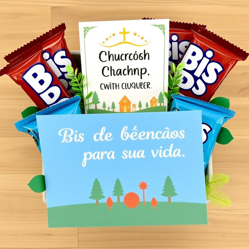 lembrancinhas para acampamento de igreja com chocolate bis