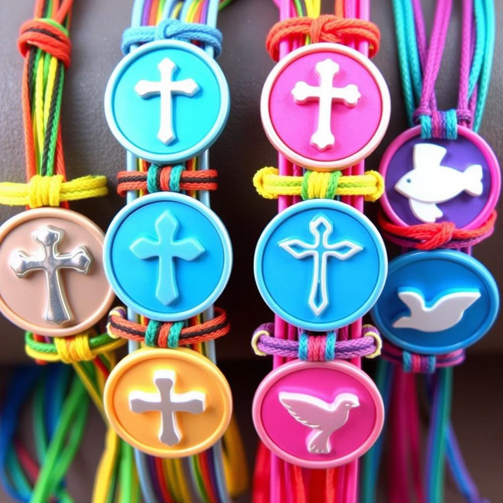 lembrancinhas para acampamento de igreja com pulseiras