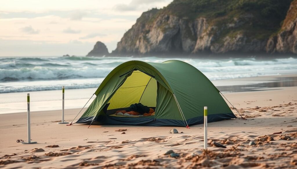 pode acampar na praia cuidados com a maré alta