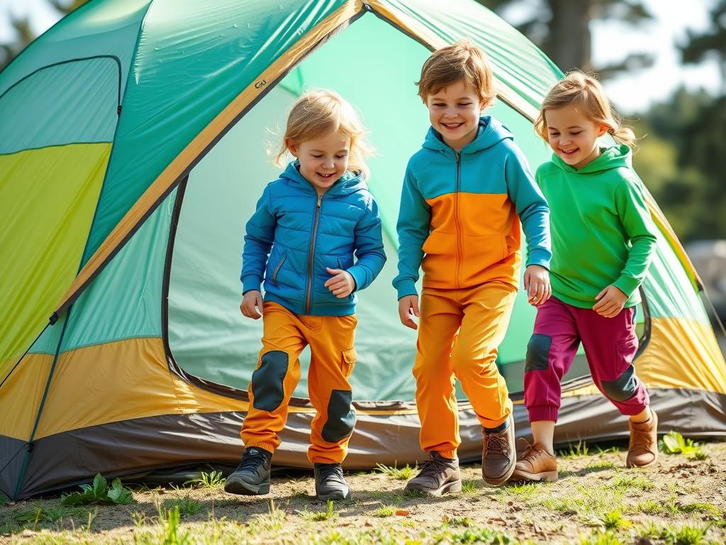 roupa de acampamento infantil