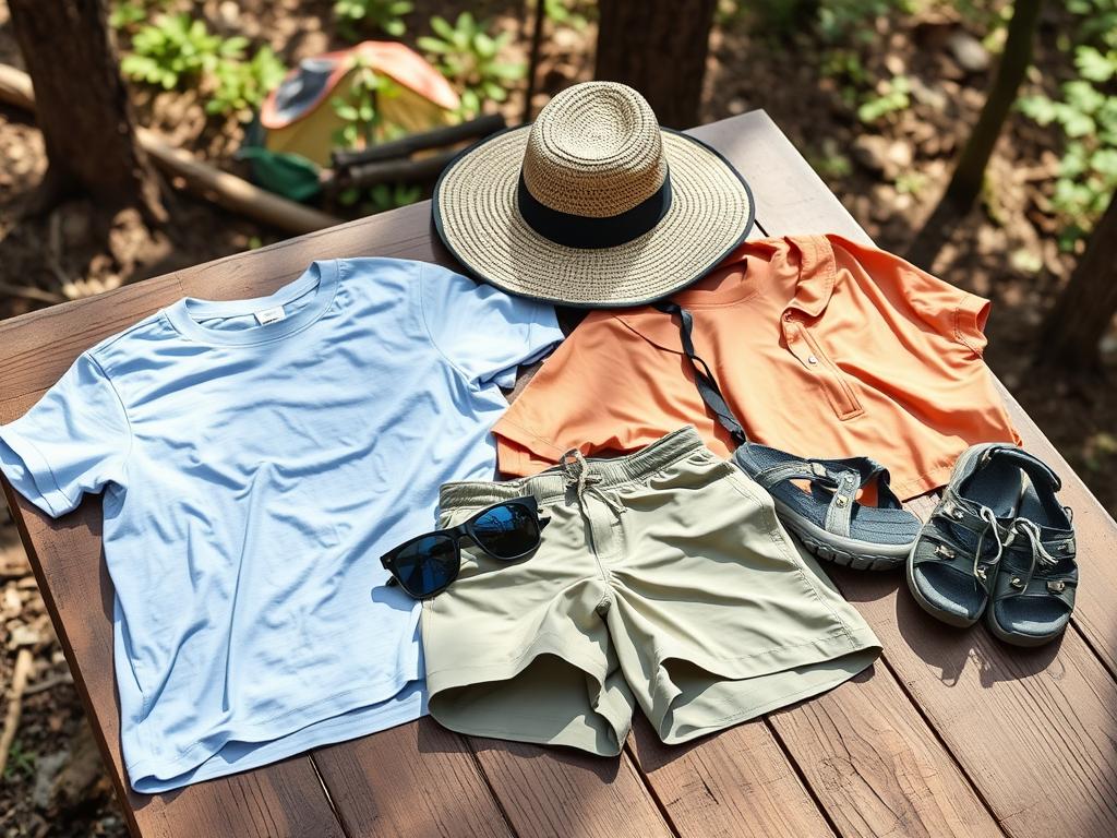 roupas para acampar no verão