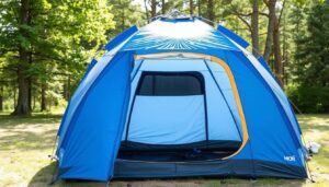 Barraca Mor Iglu 4 pessoas montada em área de camping