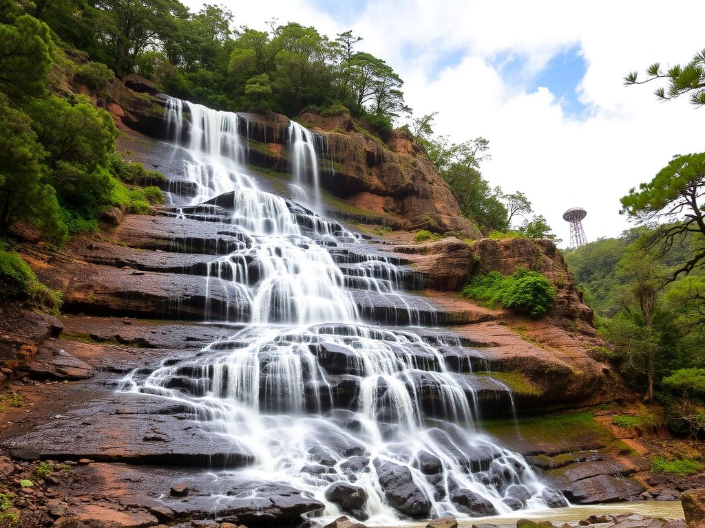 Cascata do Caracol em Canela, exemplo clássico de cascata brasileira