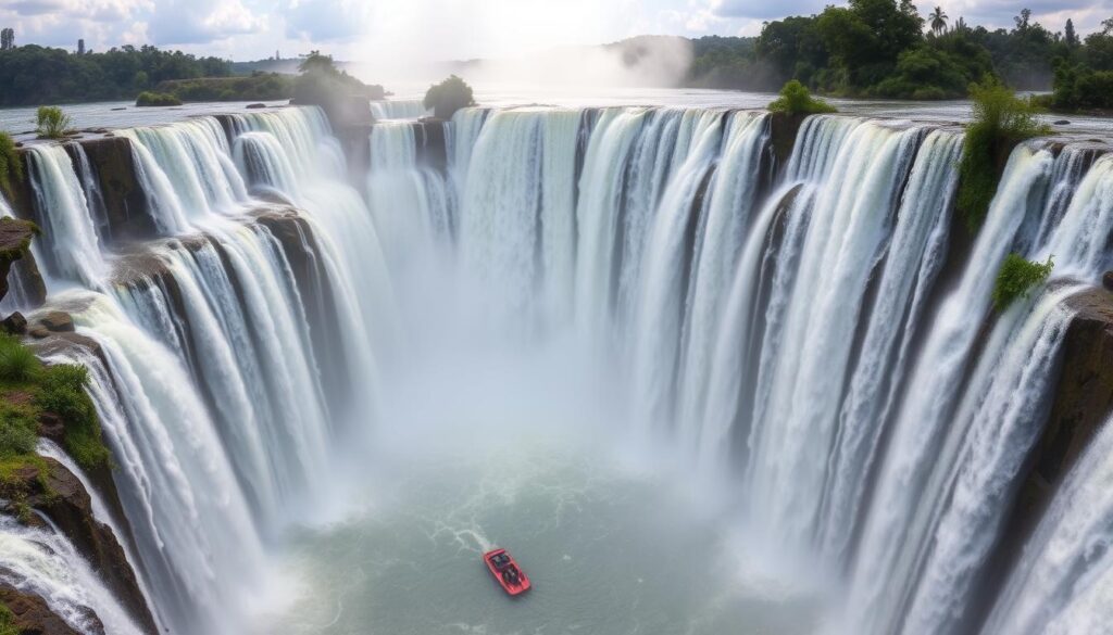 Cataratas do Iguaçu, exemplo clássico de catarata
