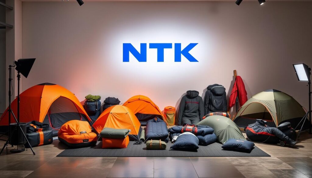 Logo e produtos da marca NTK Nautika