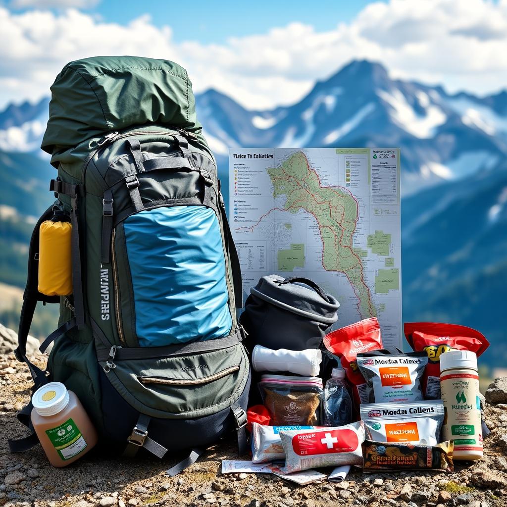 Mochila completa para trilhas longas