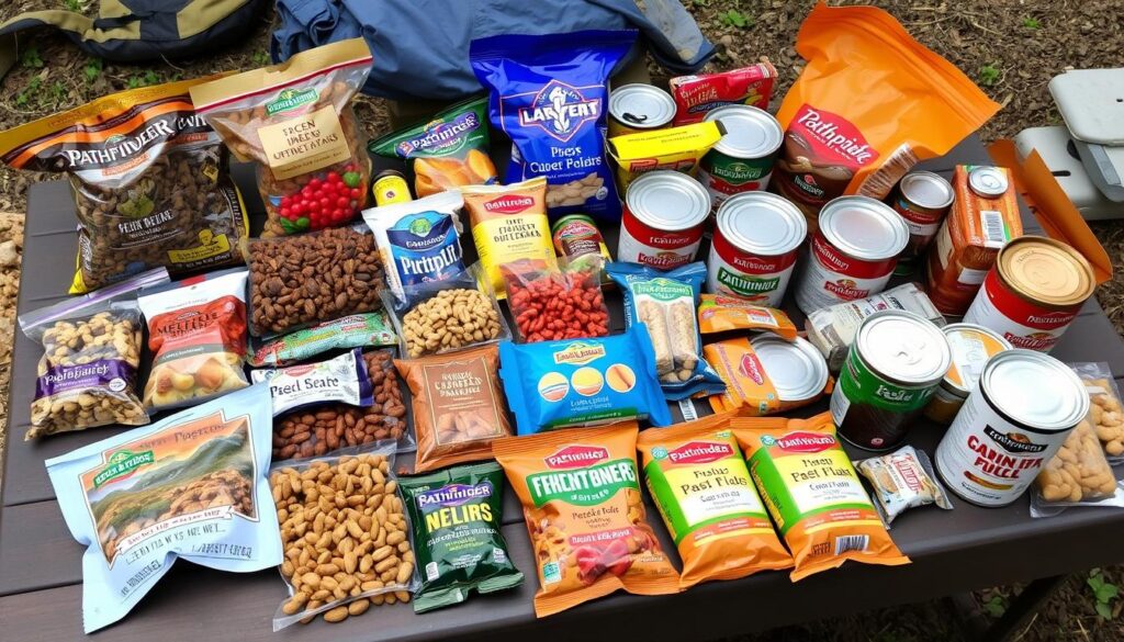 alimentos para acampamento de desbravadores