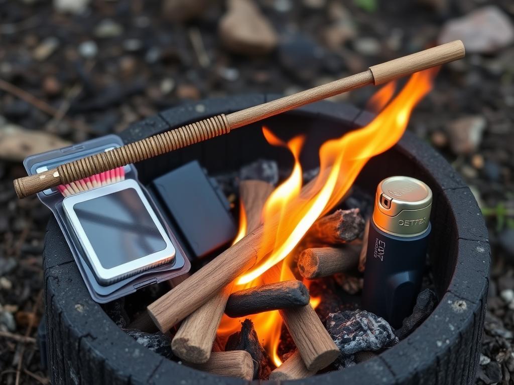 equipamentos para fazer fogo em acampamento de desbravadores