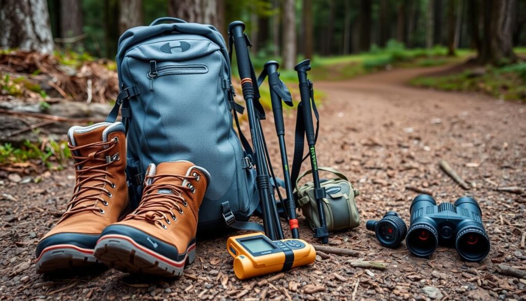equipamentos para trilhas em acampamento de desbravadores