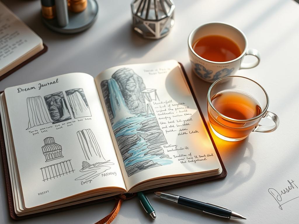 sonhar com cachoeira e manter um diário de sonhos ajuda na interpretação