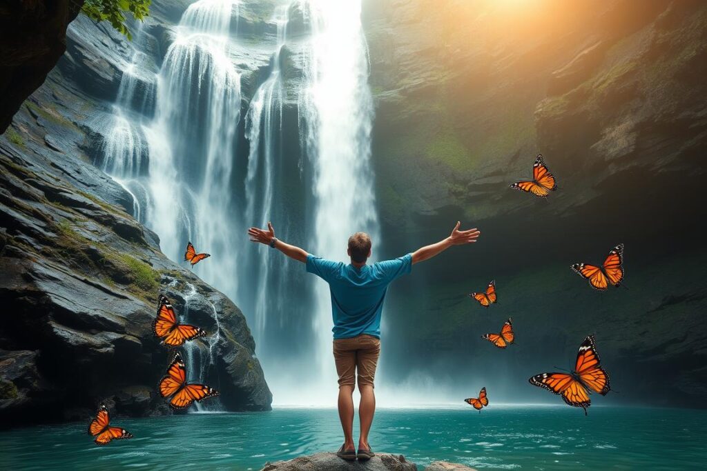 sonhar com cachoeira representa transformação e renascimento, não morte