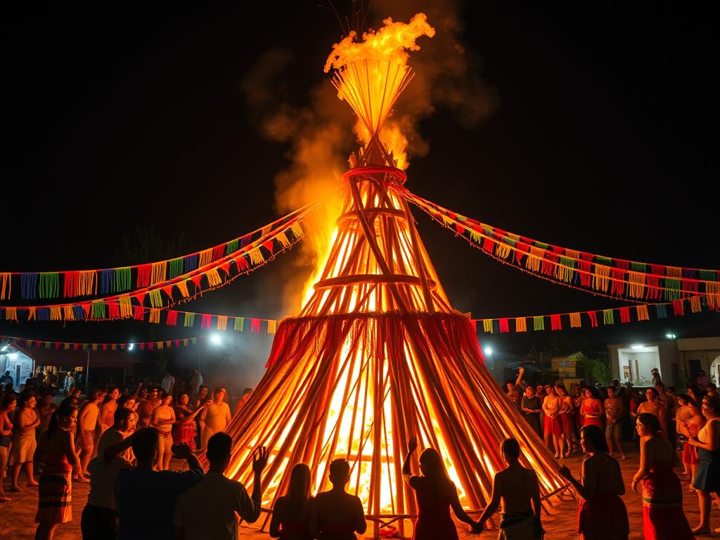 tipos de fogueira junina tradicional