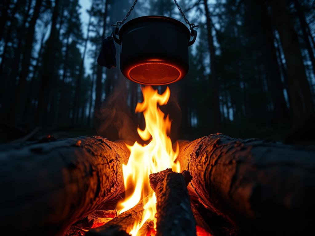 tipos de fogueiras modelo caçador