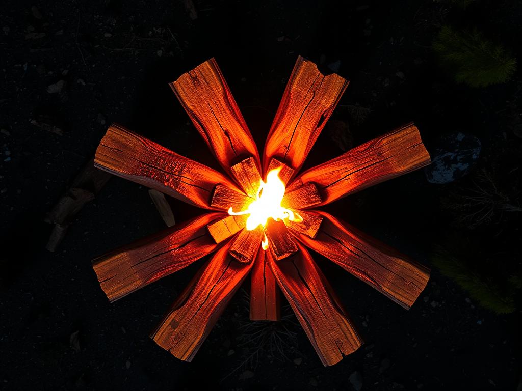 tipos de fogueiras modelo estrela