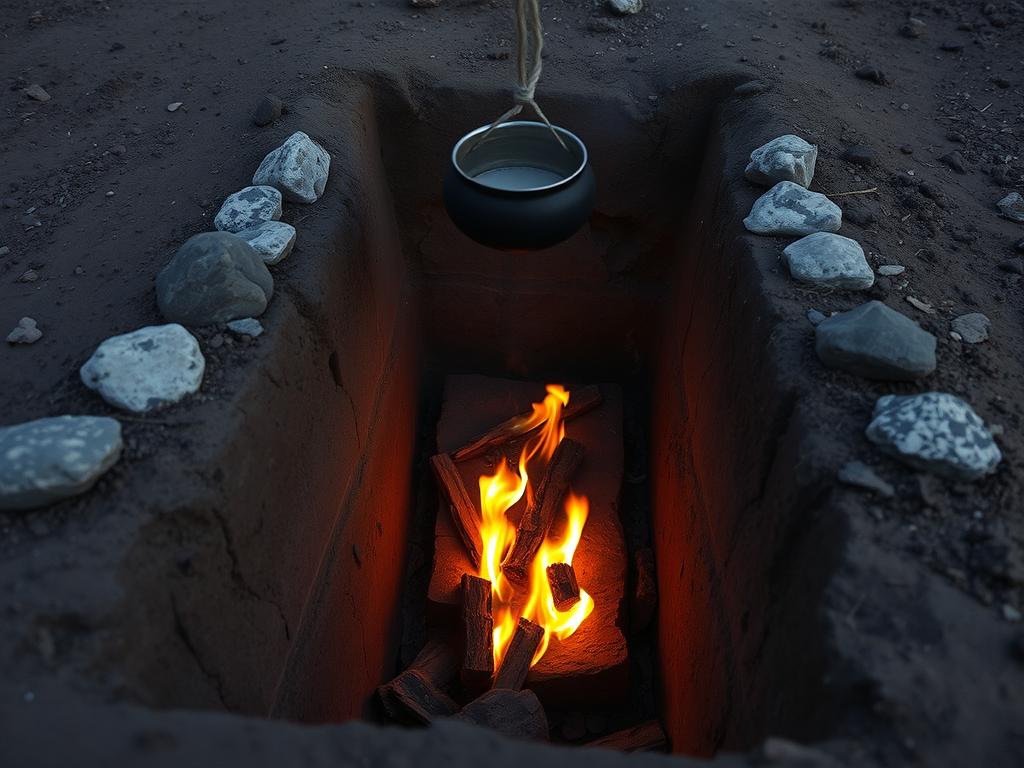 tipos de fogueiras modelo trincheira