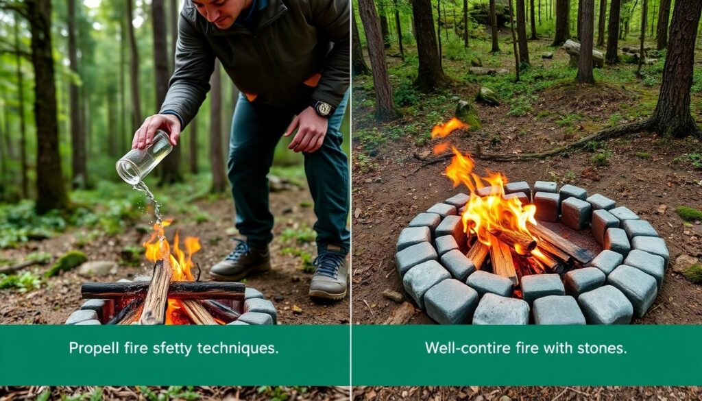 tipos de fogueiras segurança ambiental