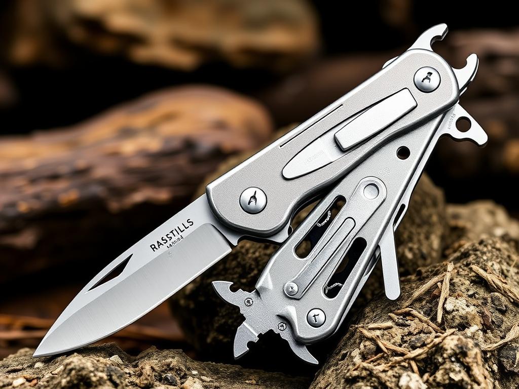 Canivete multifuncional para uso em trilhas