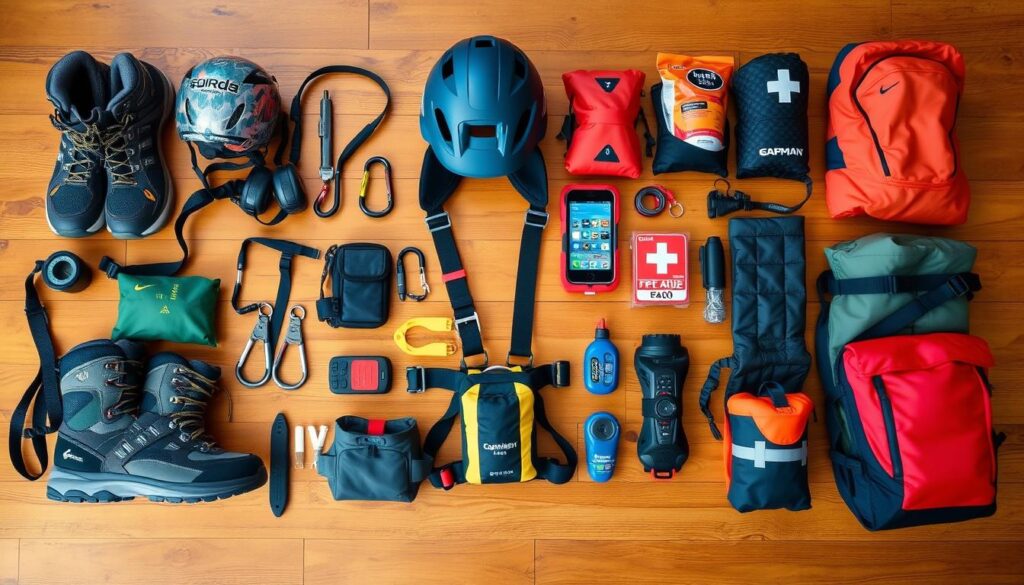 Equipamentos essenciais de segurança para trilhas perigosas