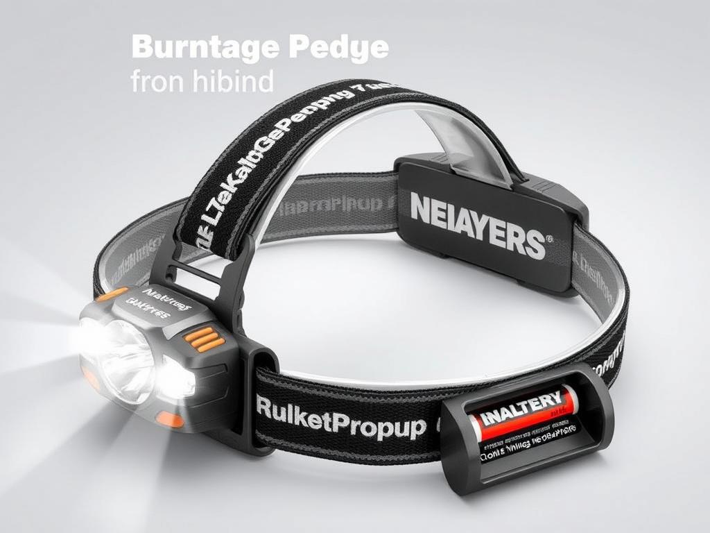 Lanterna de cabeça para trilhas com baixa luminosidade