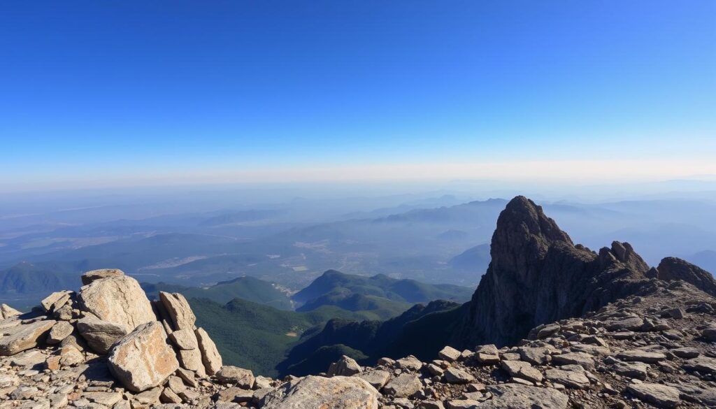 Vista do Pico dos Marins, uma das trilhas mais desafiadoras em SP