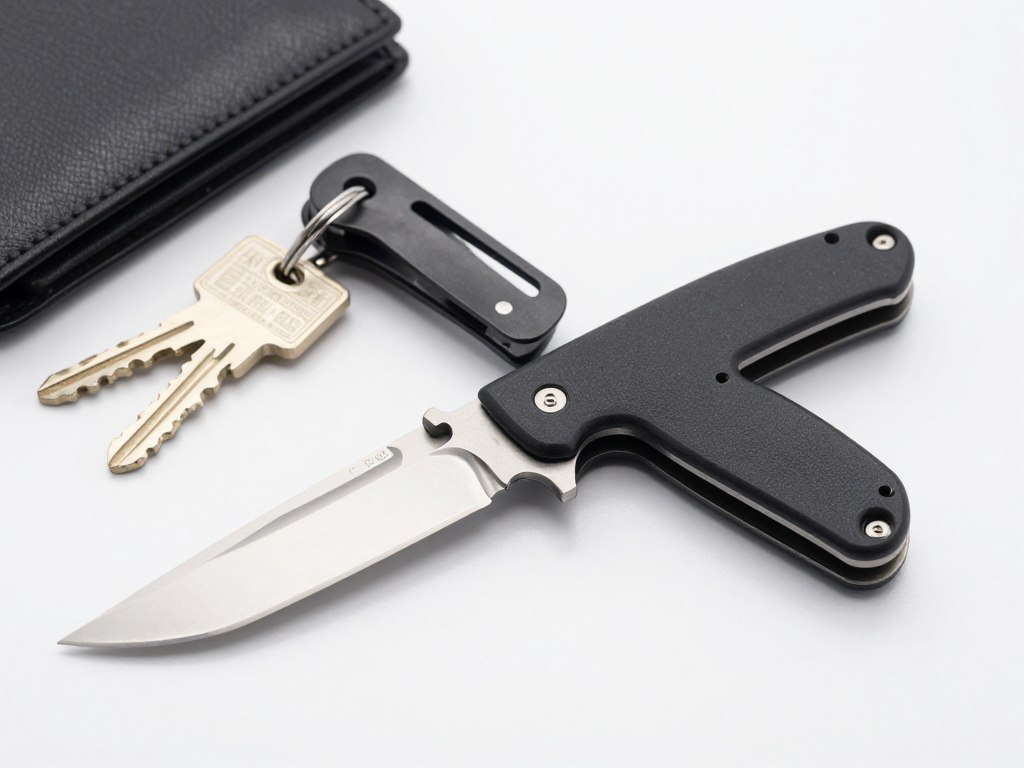 Canivete EDC compacto com clip de bolso
