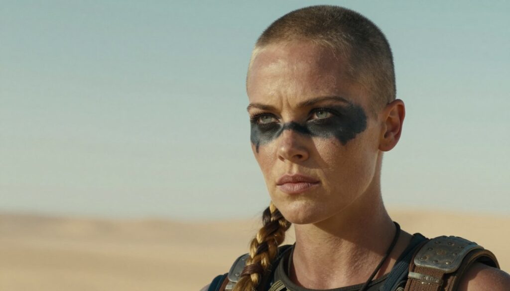 Charlize Theron como Imperatriz Furiosa em Mad Max: Estrada da Fúria