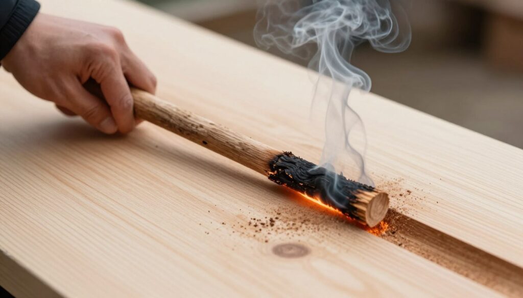 Demonstração da técnica do arado para fazer fogo primitivo