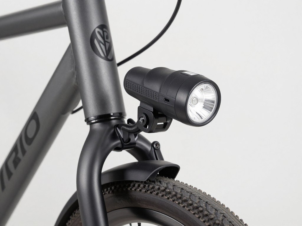 Kit Farol Atrio BI049 para bicicleta mostrando o farol dianteiro e a lanterna traseira em silicone