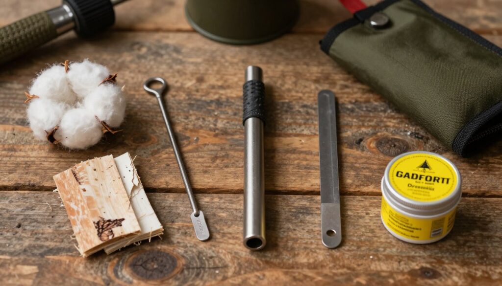 Kit completo de pederneira com acessórios para aventureiros