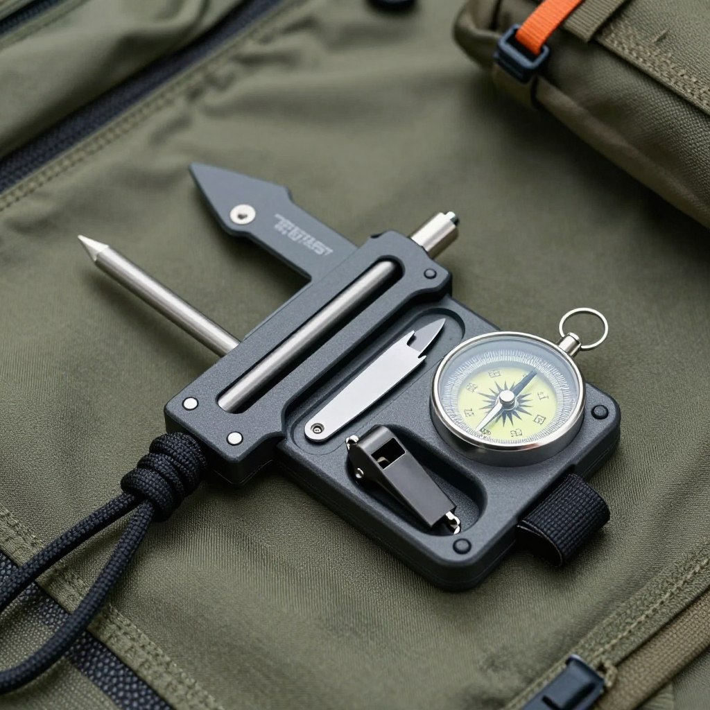 Kit integrado de pederneira com múltiplas funções