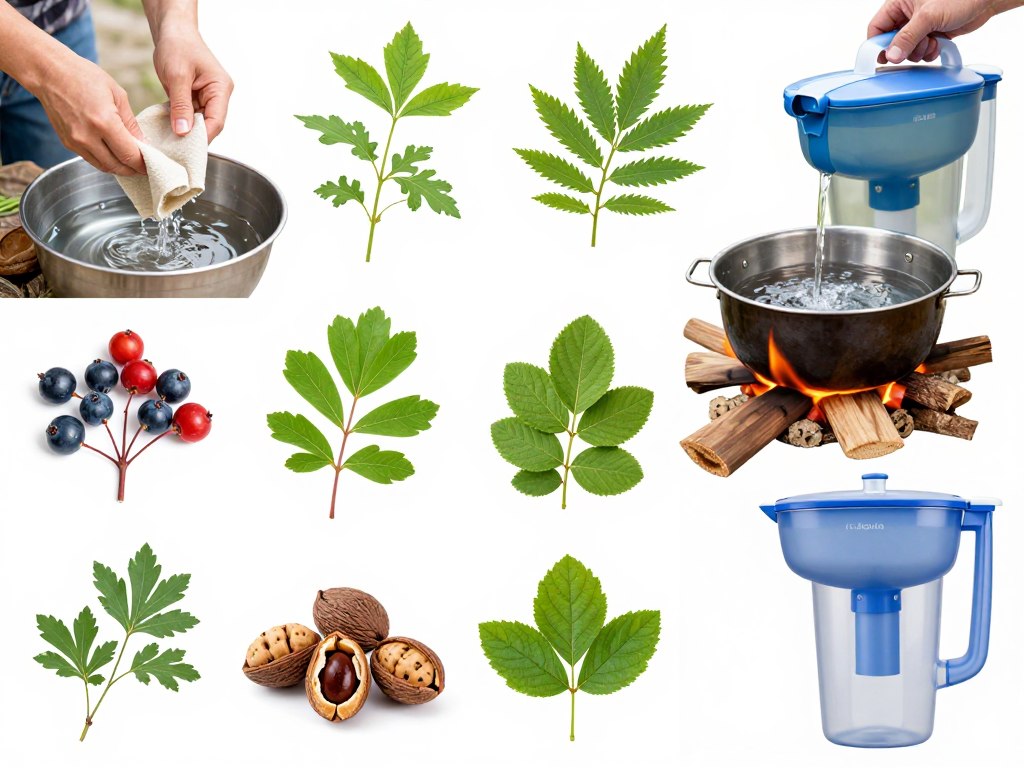 Plantas comestíveis e métodos de purificação de água em ambiente natural